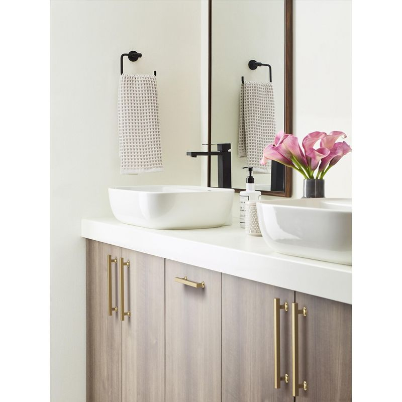 Amerock Everett 6-5/16 inch (160mm) Center-to-Center Golden Champagne Cabinet Pull