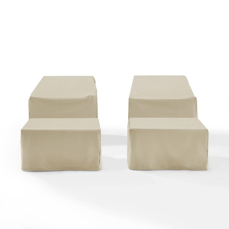 Crosley 4pc Furniture Cover Set: Vinyl Protective Covers for Outdoor Seating, Waterproof & Scratch-Resistant