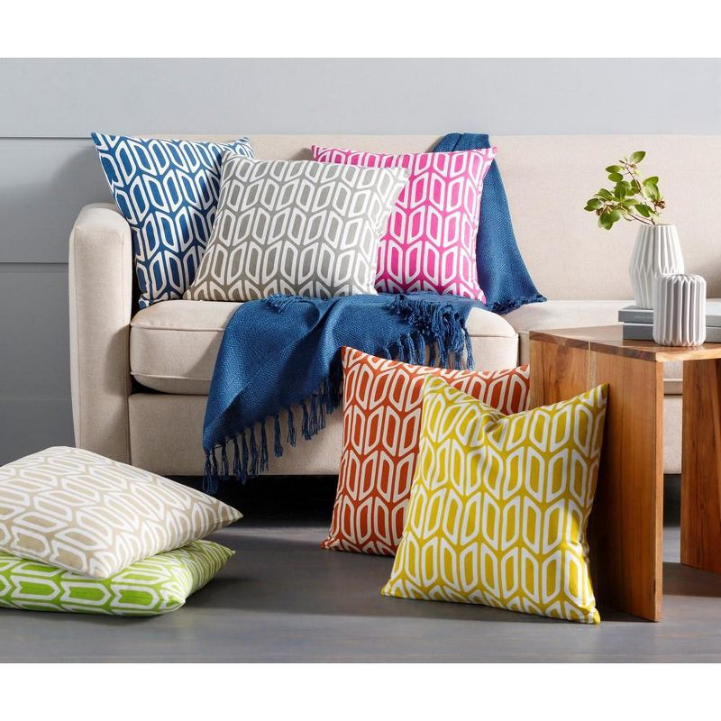 Mark & Day Magele 18"H x 18"W Square Pillow Cover No Insert Modern Dark Blue Throw Pillow
