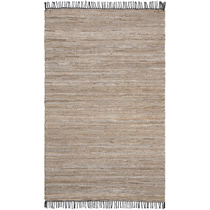 Vintage Leather VTL203 Hand Woven Indoor Area Rug - Beige - 6'x9' - Safavieh