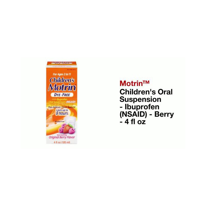 Children's Motrin Pain Reliever/Fever Reducer Liquid - Ibuprofen (NSAID) - Bubble Gum - 4 fl oz