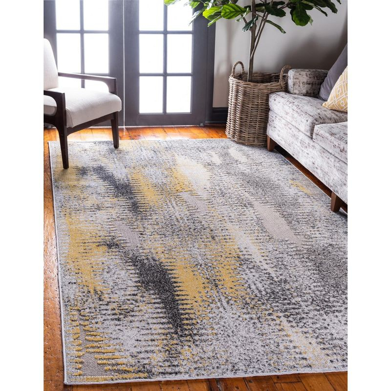 Unique Loom 5' 1 x 8' 0 Ivory Outdoor Modern New York Area Rug