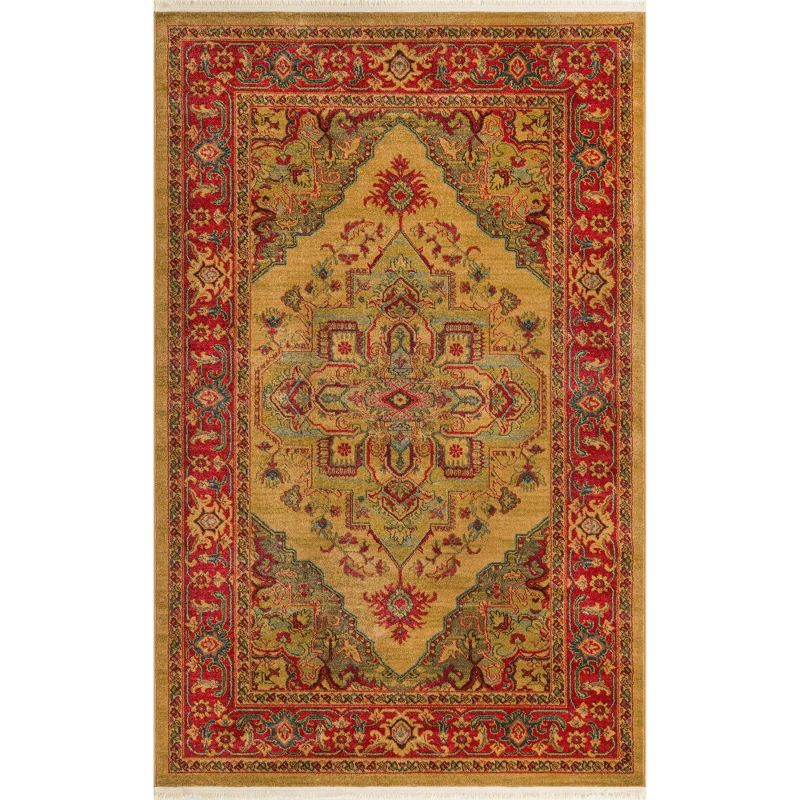 Unique Loom 5' 1 x 8' 0 Tan Sahand Arsaces Area Rug