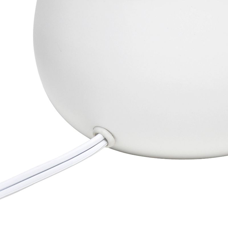 14" Tall Modern Contemporary Two-Tone Metallic Bedside 4 Settings Touch Table Desk Lamp White - Simple Designs: ETL Listed, Cotton Shade