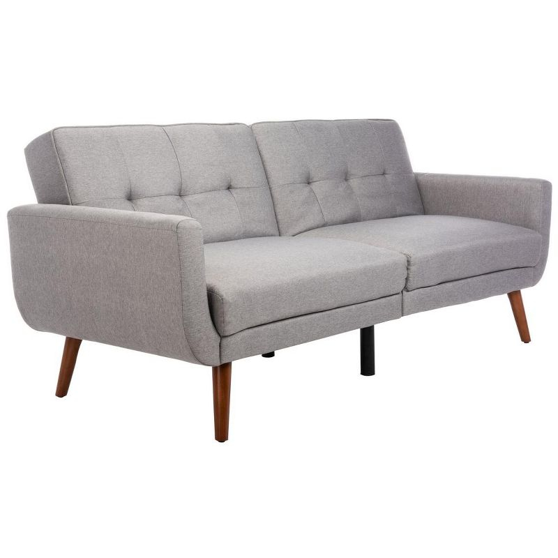 Bushwick Foldable Futon Bed - Grey/Brown - Safavieh.