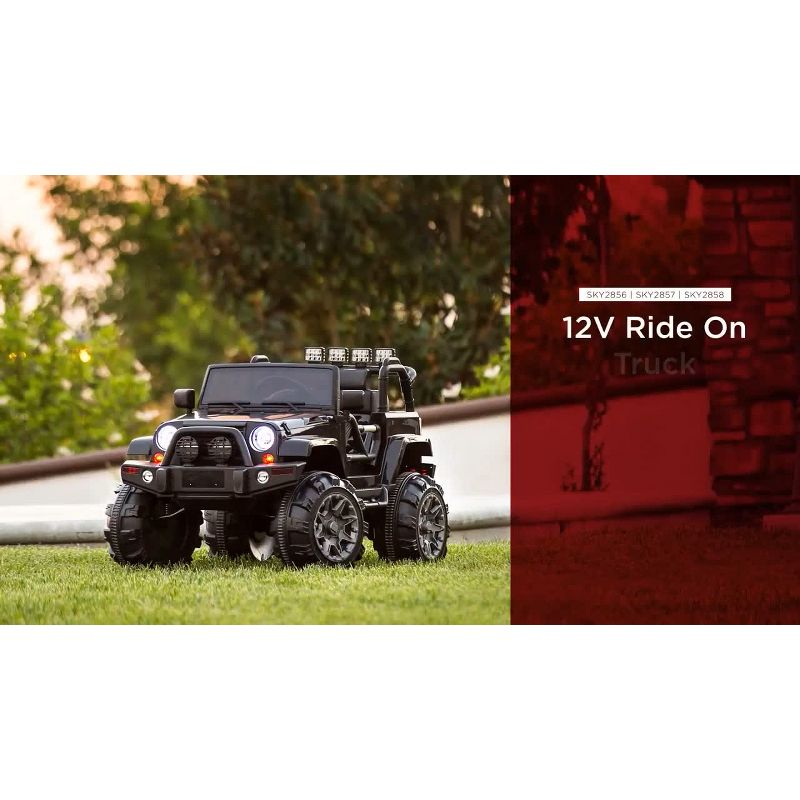 Best Choice Products 12V Kids Ride On Truck Car w/ Remote Control, Spring Suspension, Bluetooth, LED Lights - Pink