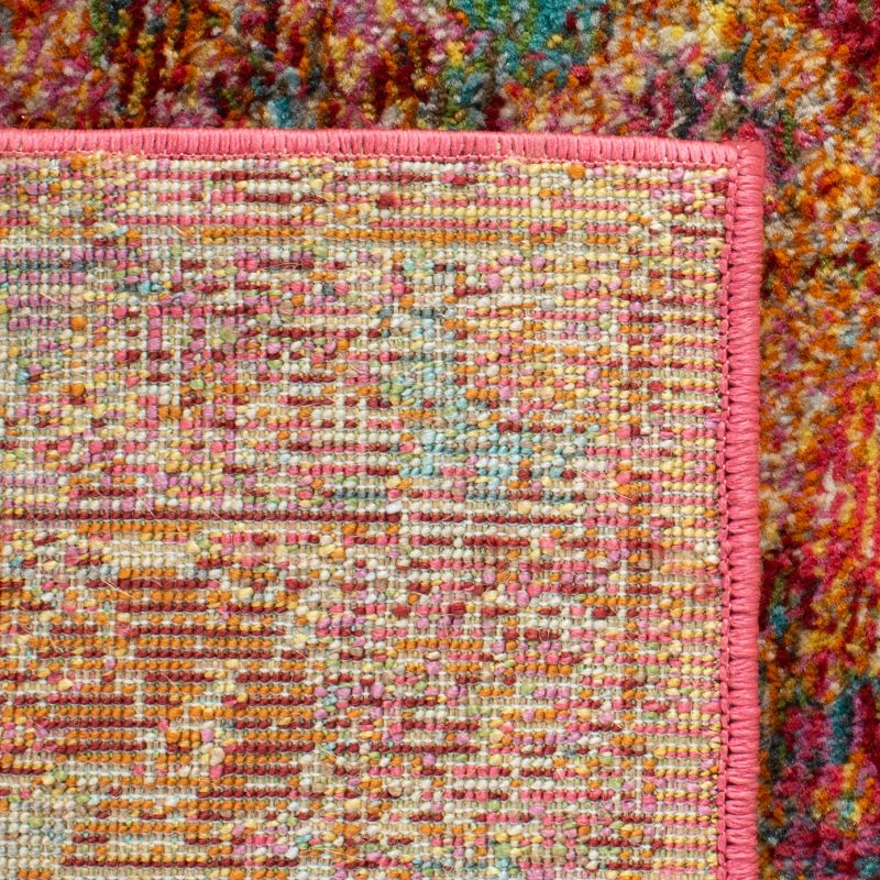 Luxor LUX318 Power Loomed Area Rug - Fuchsia/Gold - 4'x6' - Safavieh