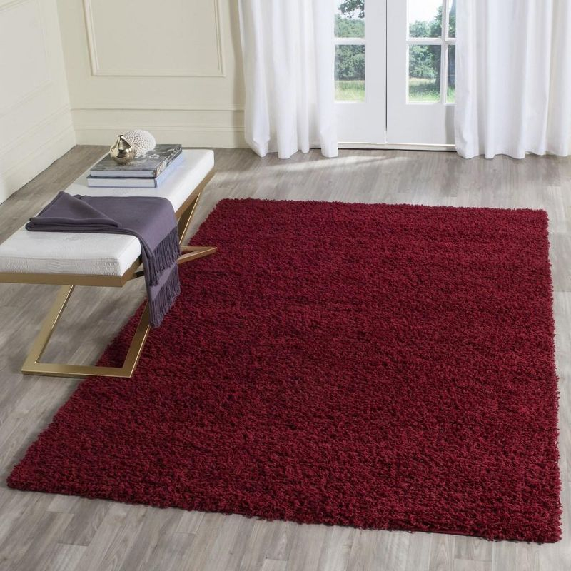 Athens Shag SGA119 Power Loomed Indoor Accent Rug - Red - 3'x5' - Safavieh