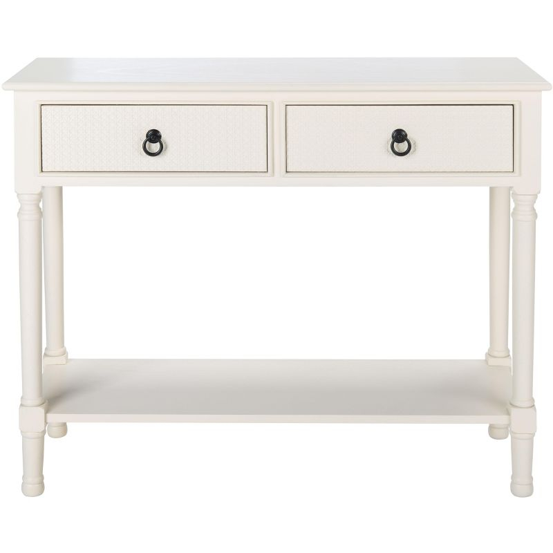 Haines 2 Drawer Console Table - White - Safavieh