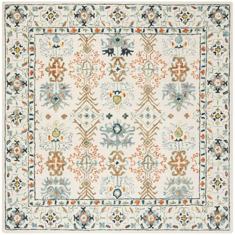 Aspen APN310 Hand Tufted Indoor Area Rug - Ivory/Blue - 7'x7' - Safavieh