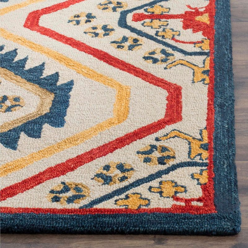 Aspen APN701 Hand Tufted Accent Rug - Ivory/Multi - 2'3"x5' - Safavieh.