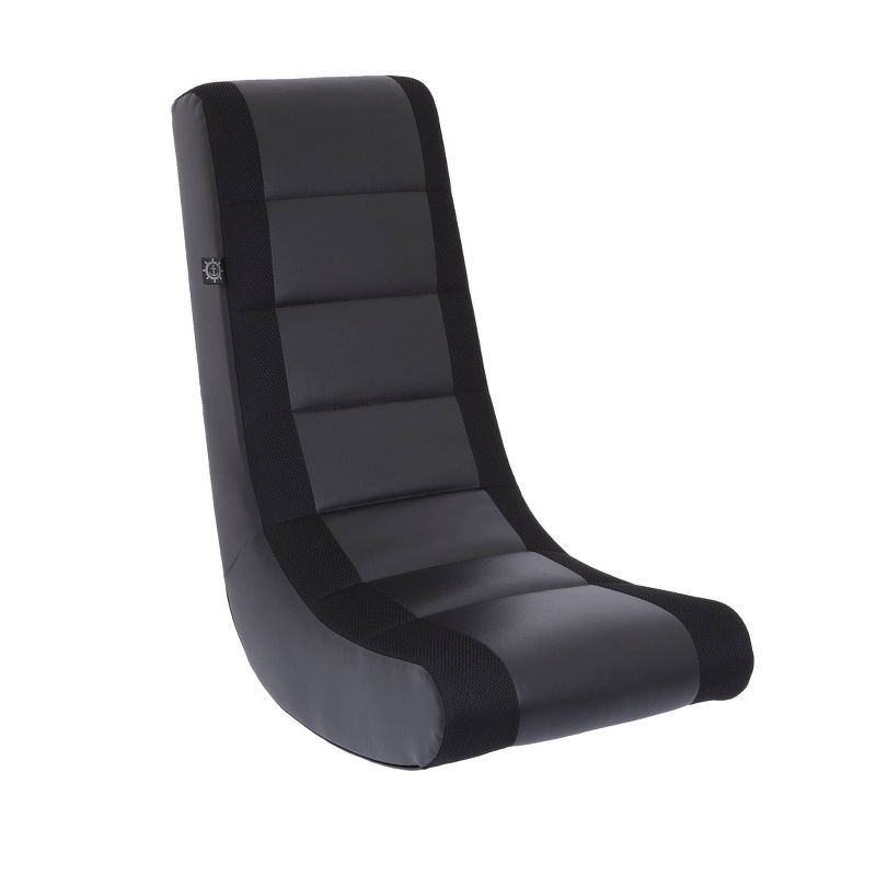 Video Rocker Gaming Chair Black - The Crew Furniture: Ergonomic Rocking Design, No Assembly Required