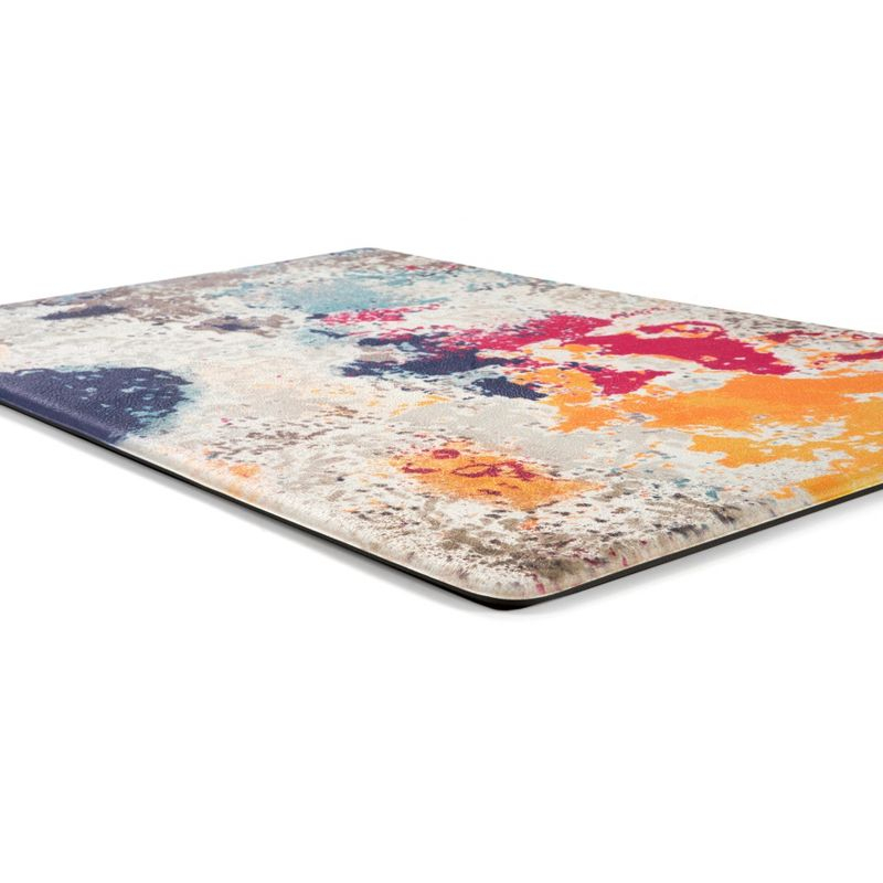 World Rug Gallery Modern Abstract Anti Fatigue Standing Mat - Multi 18"x30"