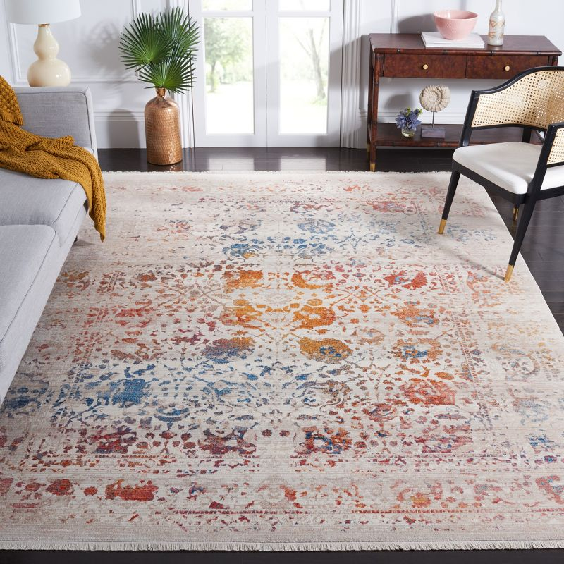 Vintage Persian VTP409 Power Loomed Area Rug - Light Grey/Multi - 6'x9' - Safavieh.