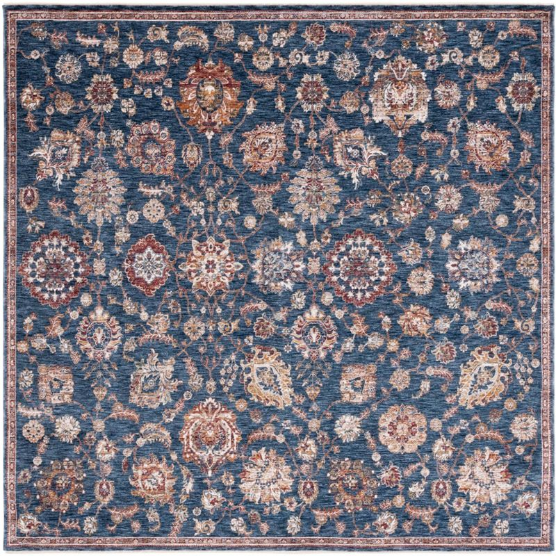 Heirloom HRL718 Power Loomed Area Rug - Navy/Beige - 6'7"x6'7" - Safavieh.