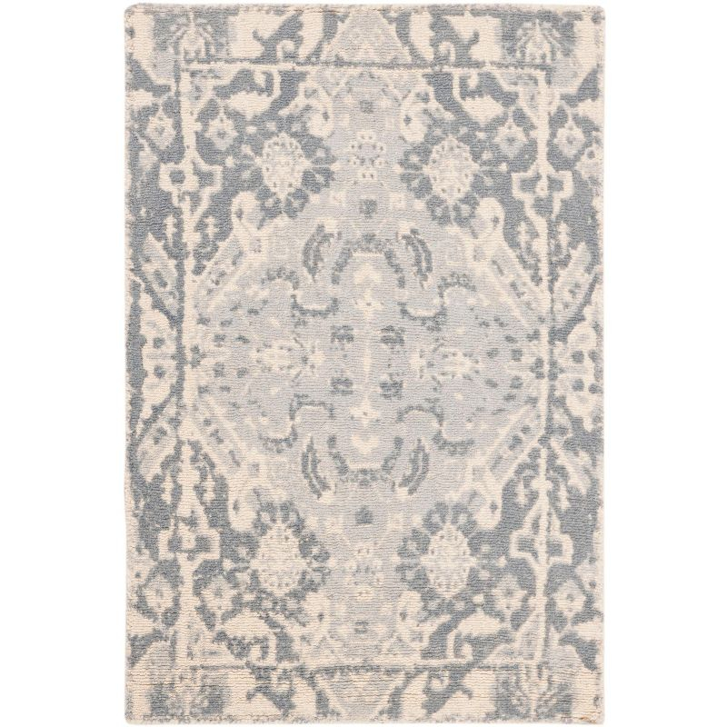 Restoration Vintage RVT532 Hand Tufted Accent Rug - Charcoal/Ivory - 2'x3' - Safavieh.