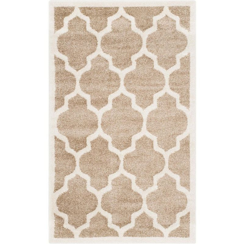 Amherst AMT420 Power Loomed Indoor Area Rug - Wheat/Beige - 4'x6' - Safavieh