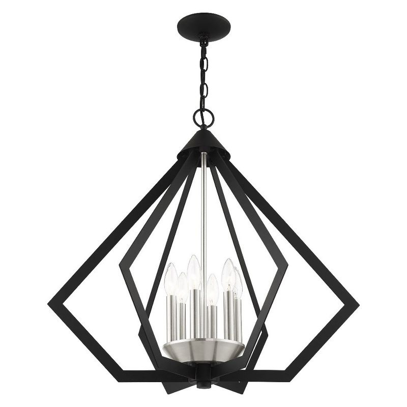 Livex Lighting Prism 6 - Light Chandelier in  Black