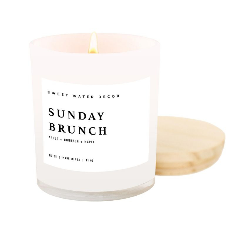Sweet Water Decor Sunday Brunch 11oz White Jar Soy Candle