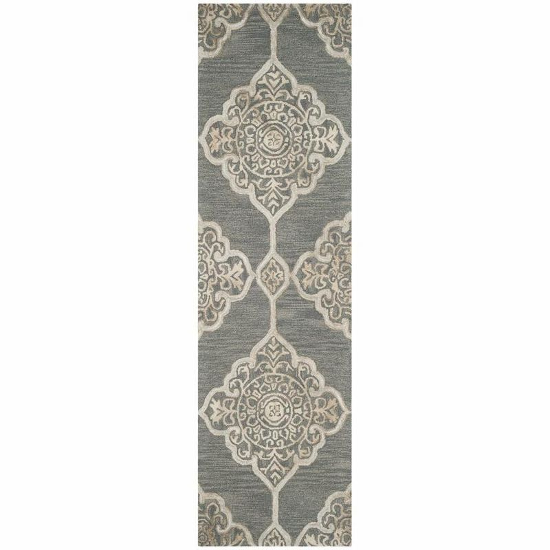 Dip Dye DDY510 Hand Tufted Indoor Runner - Slate/Beige - 2'3"x8' - Safavieh