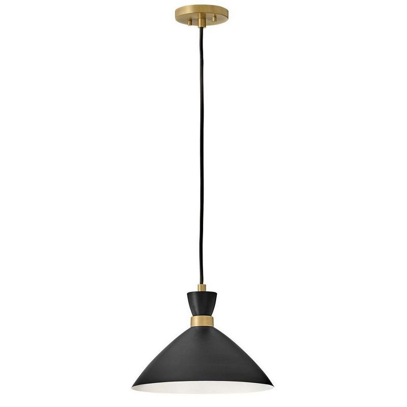 Lark Simon 1 - Light Pendant in  Black/Heritage Brass
