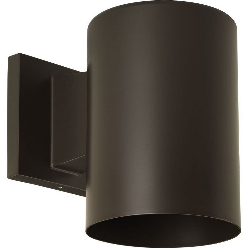 Progress Lighting, Cylinder Collection, 1-Light Wall Light, Antique Bronze, Porcelain Shade