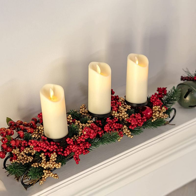 Ornativity Christmas Décor Candle Holder Centerpiece