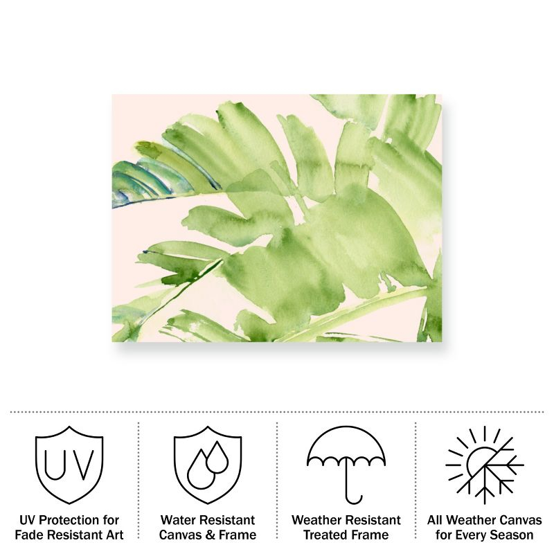 Trademark Fine Art - Jennifer Paxton Parker 'Peachy Palms II' Outdoor Canvas - 18x24