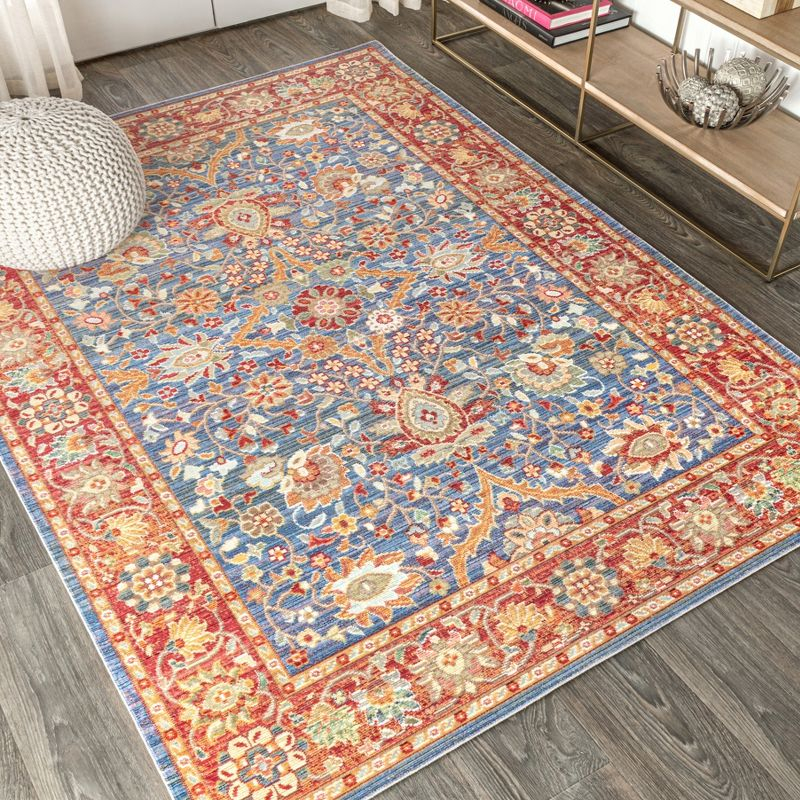 5'x8' Irving Persian Area Rug, Plum/Terracotta - JONATHAN Y