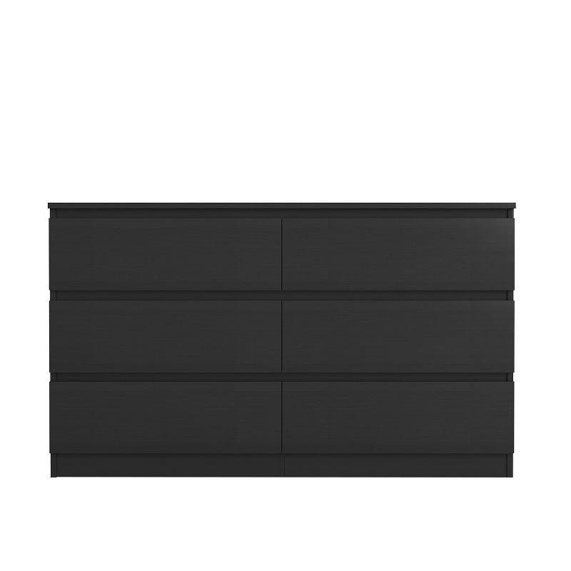 Hommoo 6 Drawer Double Dresser for Bedroom Black