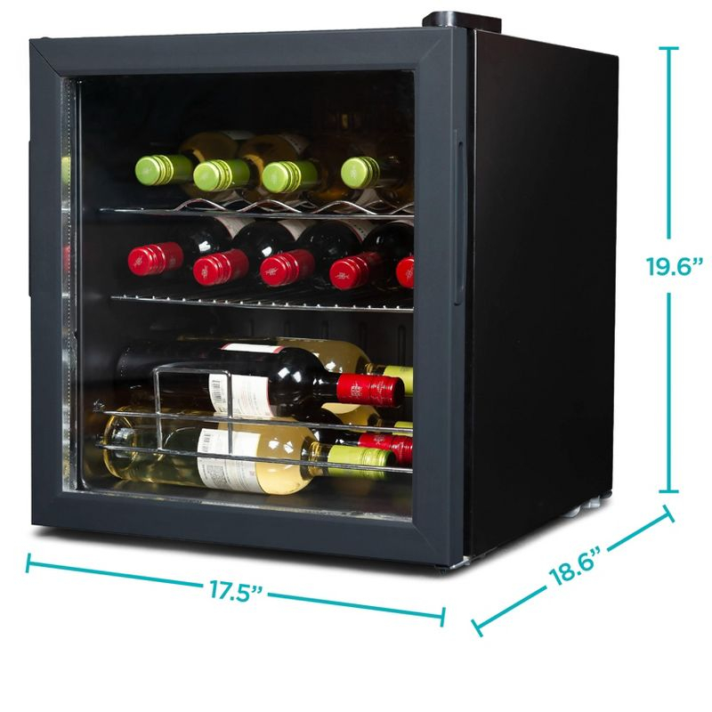 BLACK+DECKER BLACK+DECKER Wine Fridge 14 Bottles, Freestanding Wine Refrigerator with Compressor Cooling