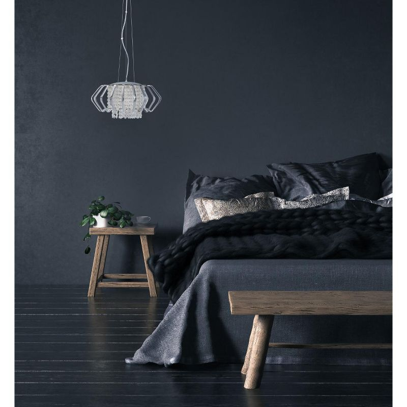 Fania 5 Light 17.75" Pendant - PND6005 - Silver/Clear - Safavieh