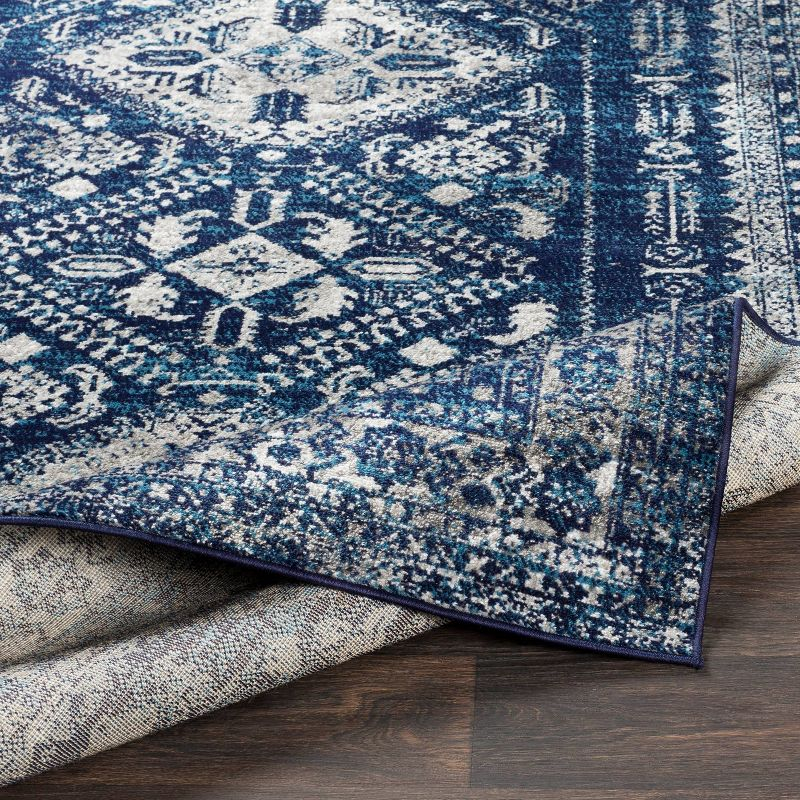 Livabliss 5'3"x7'3" Melissa Traditional Rugs Navy: Medium Pile, Stain & Fade-Resistant, Indoor Use