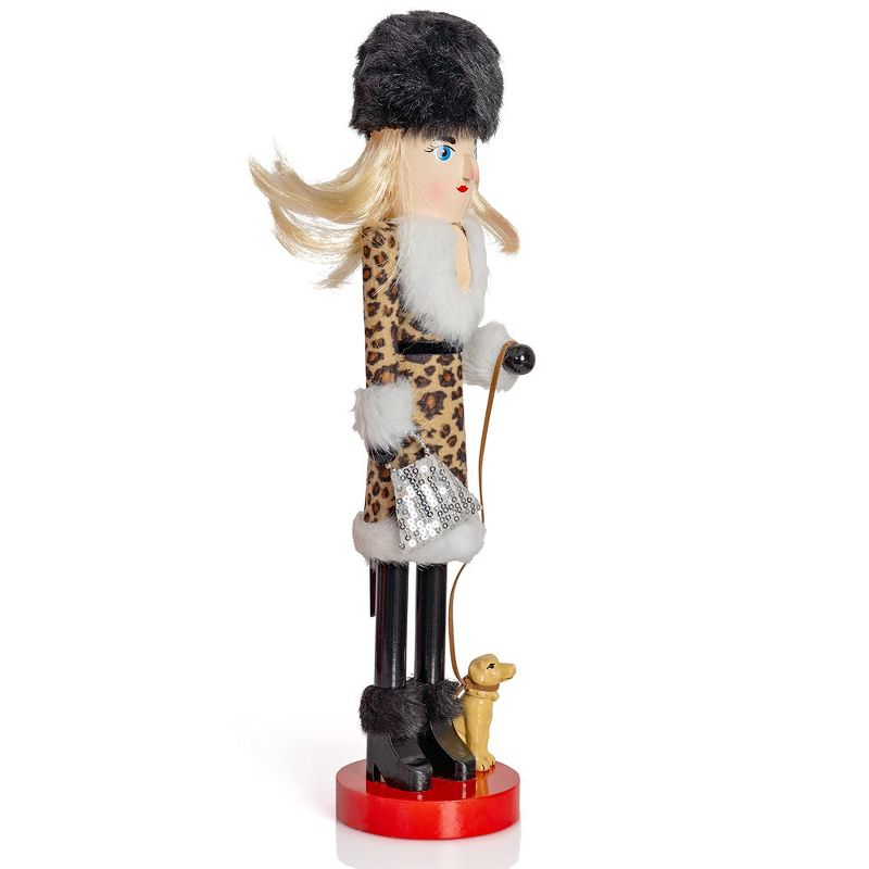 Ornativity Shopping Lady Christmas Wooden Nutcracker - 15 in
