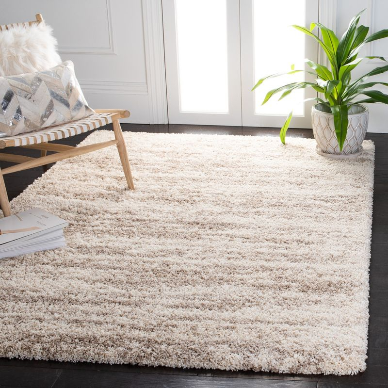 Hudson Shag SGH206 Power Loomed Area Rug - Ivory/Beige - 5'3"x7'6" - Safavieh.