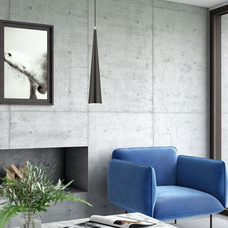 Livex Lighting Andes 1 - Light Pendant in  Shiny Black/Polished Chrome