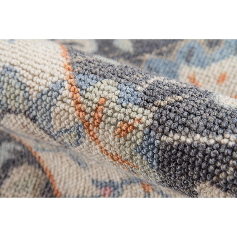 Momeni 3'3"x5' Anatolia Mae Medallion Machine Loomed Area Rug Charcoal Gray: Classic Pattern, Wool & Nylon, Low Pile