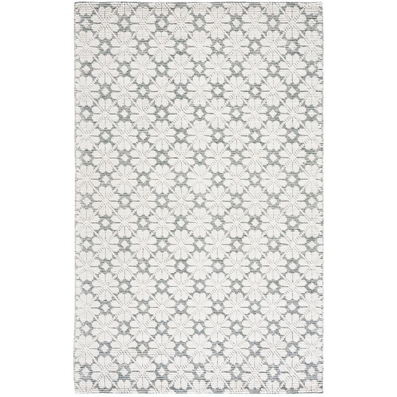 Vermont VRM303 Hand Woven Indoor Area Rug - Ivory/Green - 5'x8' - Safavieh