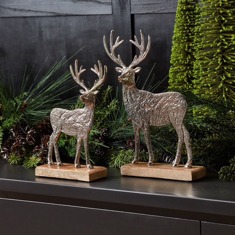 Melrose Metal Deer Silhouette (Set of 2)