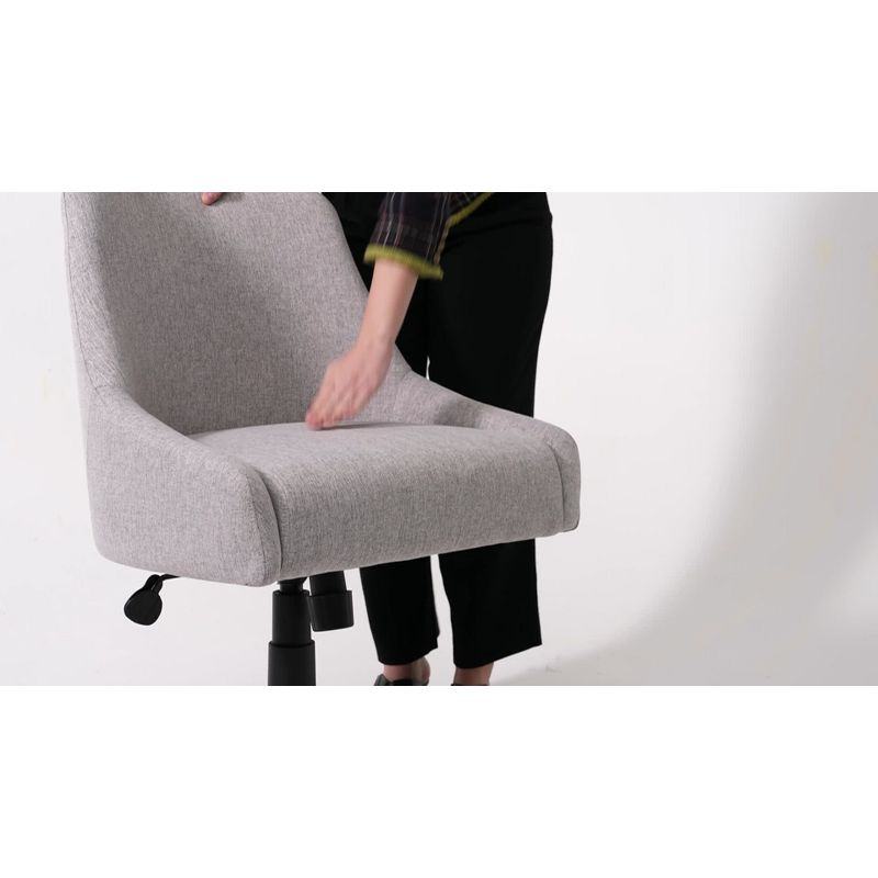 Boyle Desk Chair Gray: Boss Office Products, Molded Back, Pneumatic Lift, Nylon Base
