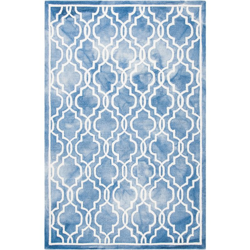 Dip Dye DDY539 Hand Tufted Indoor Accent Rug - Blue/Ivory - 4'x6' - Safavieh
