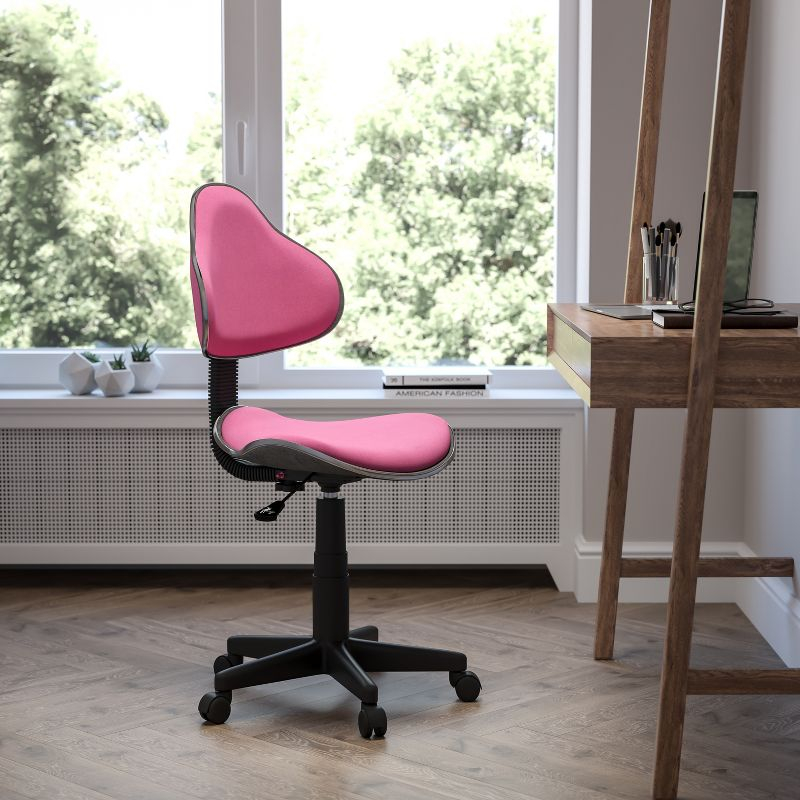 Flash Furniture Whitney Pink Fabric Swivel Ergonomic Task Office Chair
