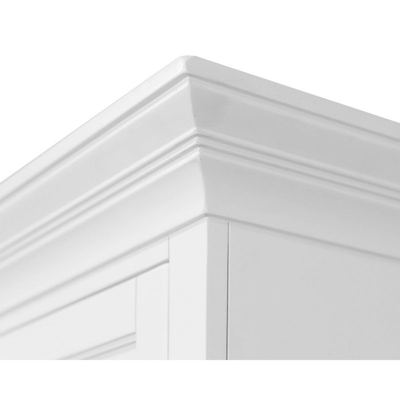 Modern Wood Hutch Fully Assembled White - Abby Collection - Martin Furniture