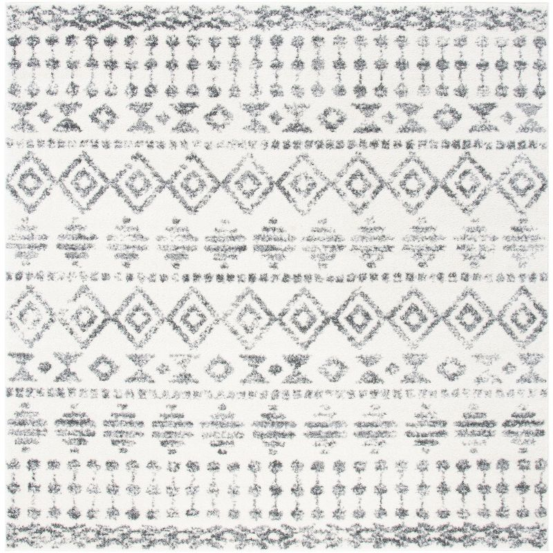 Tulum TUL656 Power Loomed Area Rug - Ivory/Grey - 6'7"x6'7" - Safavieh.