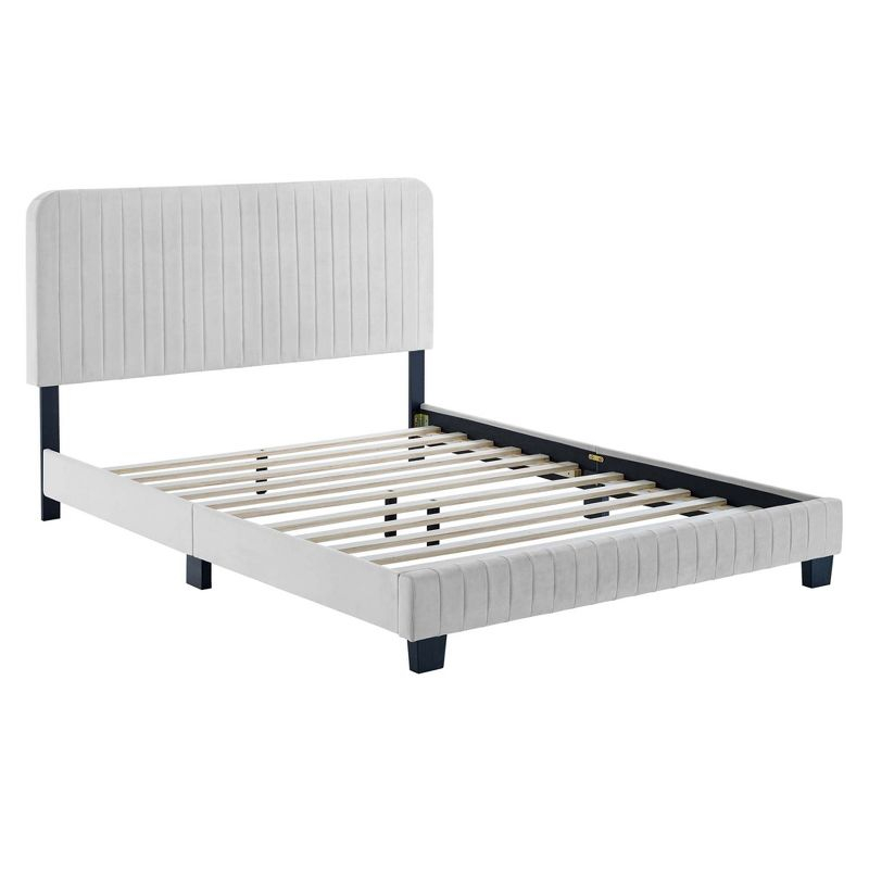 Modway Celine Channel Tufted Performance Velvet Twin Platform Bed