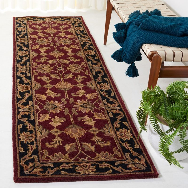 Heritage HG628 Handmade Accent Rug - 2'x3' - Red/Black - Safavieh