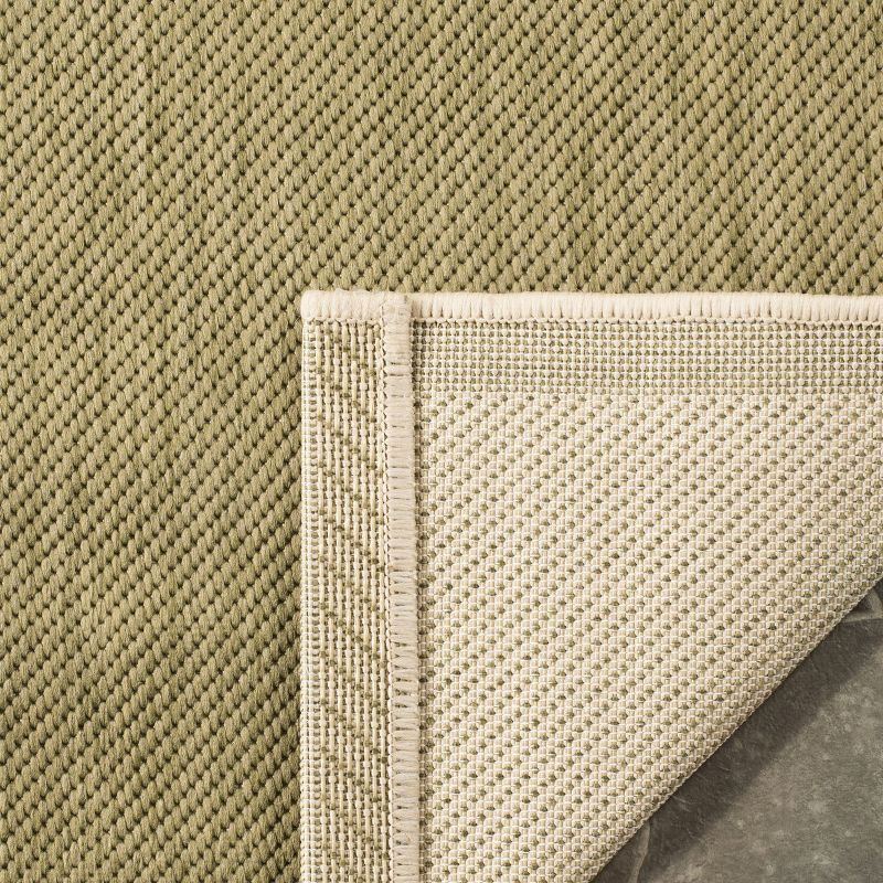 Courtyard CY6243 Power Loomed Indoor and Outdoor Area Rug - Green/Beige - 6'7"x9'6" - Safavieh