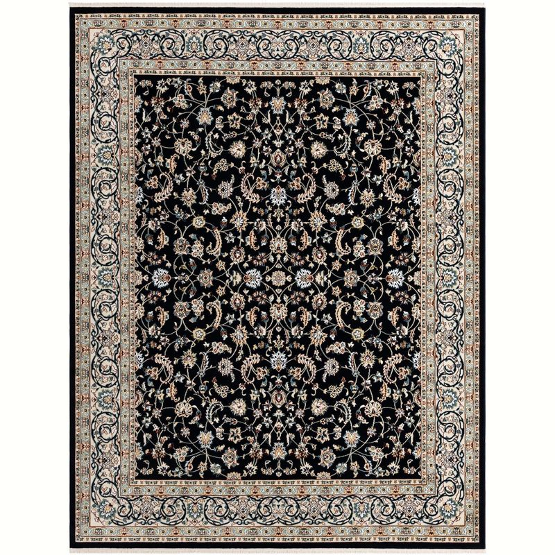 Unique Loom Narenj Collection Area Rug - Leeds (8'  x 10' Rectangle Navy Blue/Beige)