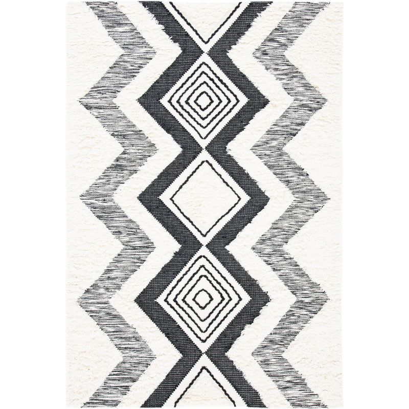 Natura NAT681 Hand Woven Area Rug - Ivory/Black - 4'x6' - Safavieh.
