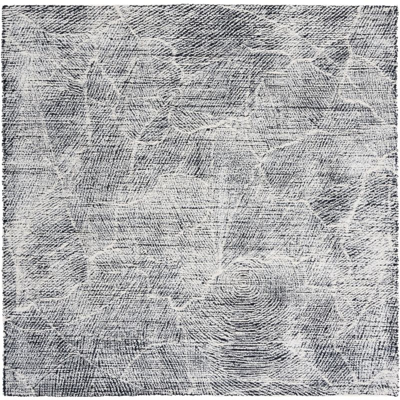 Metro MET999 Hand Tufted Indoor Area Rug - Black/Ivory - 6'x6' - Safavieh